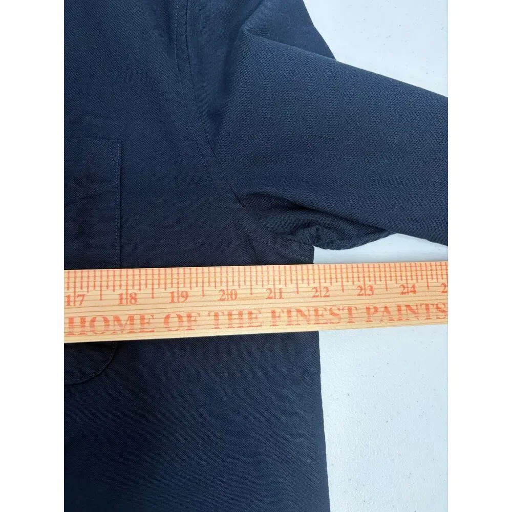 Banana Republic Organic Cotton Long Sleeve Button Down Oxford Shirt Sz M Indigo